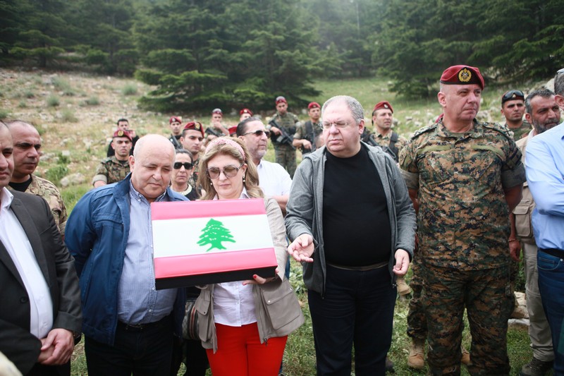 Cedar tree in memory of the Lebanese Commandos Regiment founder